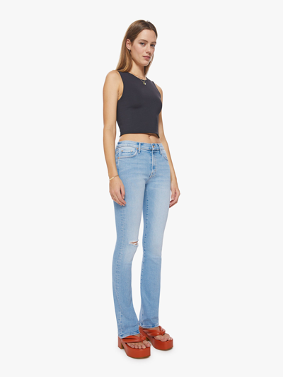 Shop Mother The Outsider Heel Cat Daddy-o Jeans In Blue