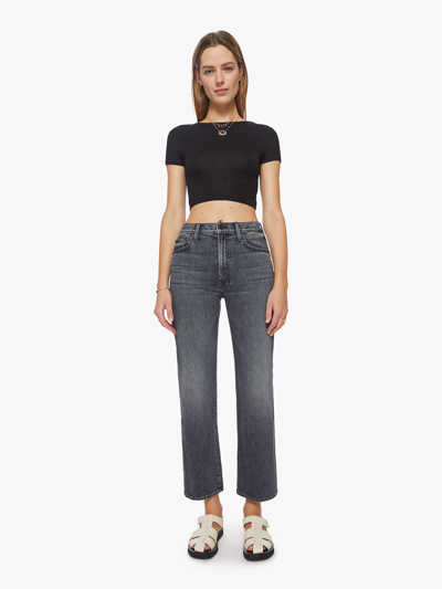 Shop Mother The Rambler Zip Flood Outta Sight Jeans In Charcoal