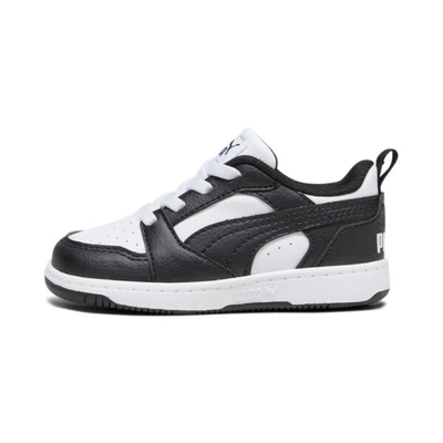 Shop Puma Rebound V6 Lo Toddlers' Sneakers In White- Black