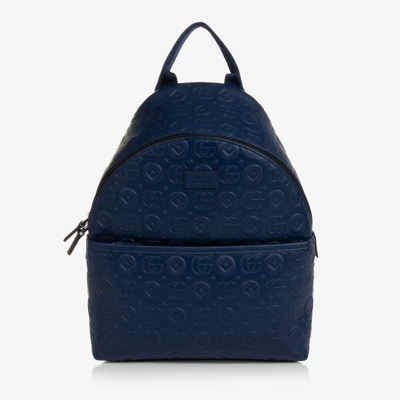 Shop Gucci Blue Double G Backpack (32cm)