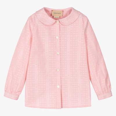Shop Gucci Ly Blouse In Pink