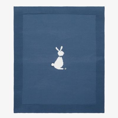 Shop Artesania Granlei Blue Bunny Knitted Blanket (86cm)