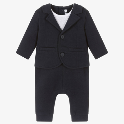 Hugo Boss Boss Baby Boys Navy Blue Suit Romper | ModeSens