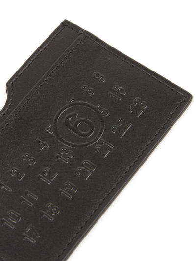 Mm6 Maison Margiela Logo-embossed Card Holder In Schwarz