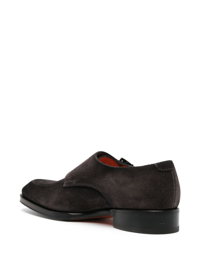 Santoni Man Loafers Cocoa Size 8 Soft Leather In Brown