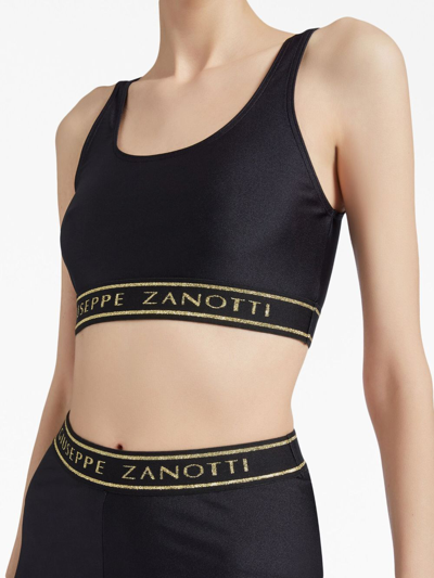 Shop Giuseppe Zanotti Logo-underband Tank Top In Schwarz