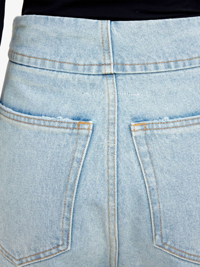 Mm6 Maison Margiela Button-fly Straight-leg Jeans In Blau
