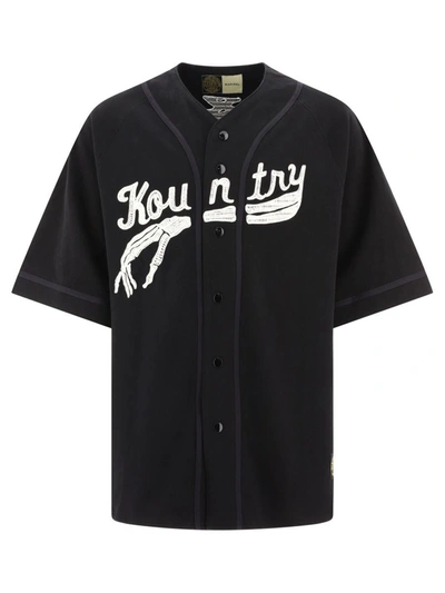 Shop Kapital "tenjiku Baseball" Shirt In Black