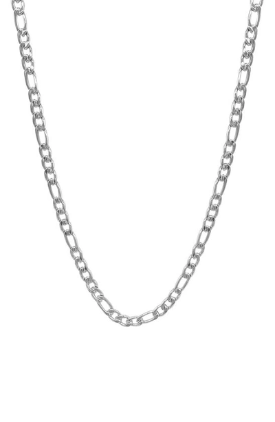 Shop Adornia Water Resistant Figaro Chain Necklace In Silver