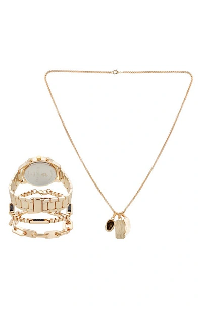 Shop I Touch Bracelet Watch, Bracelets & Necklace Gift Set, 49mm In Gold Tone