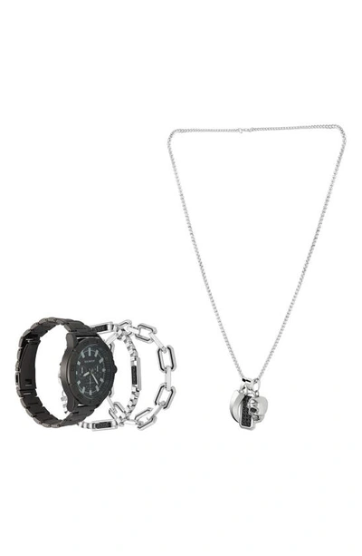Shop I Touch Bracelet Watch, Bracelets & Necklace Gift Set, 49mm In Black