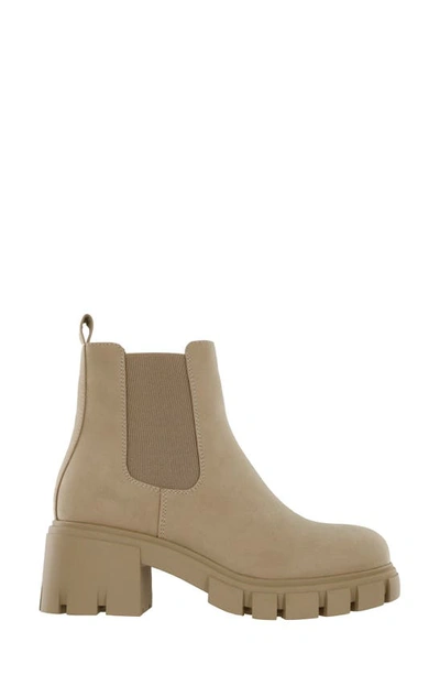 Shop Mia Ivy Lug Sole Chelsea Boot In Stone Brus