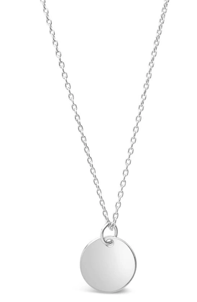 Sterling Forever Sterling Silver Disc Charm Necklace In Silver