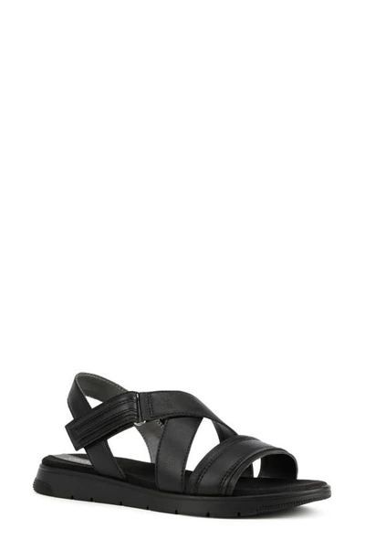 Shop Geox Dandra Strappy Sandal In Black