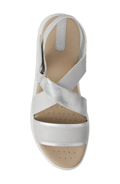 Shop Geox Dandra Strappy Sandal In Off White