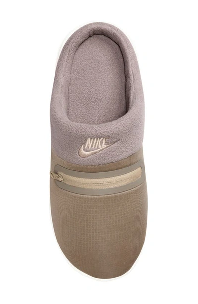 Shop Nike Burrow Slipper In Khaki/ Rattan/ Moon Fossil