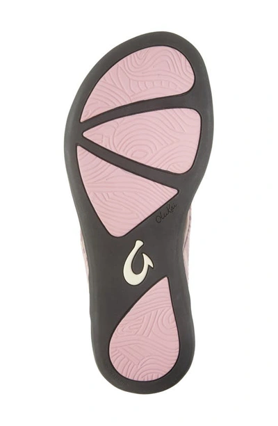 Shop Olukai Ho Opio Flip Flop In Pink Clay / Stripe