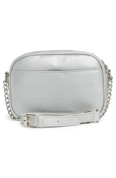 Badgley Mischka Quilted Camera Bag In Metallic Grey