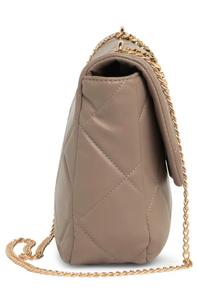 Badgley Mischka Large Quilted Crossbody Bag In Taupe