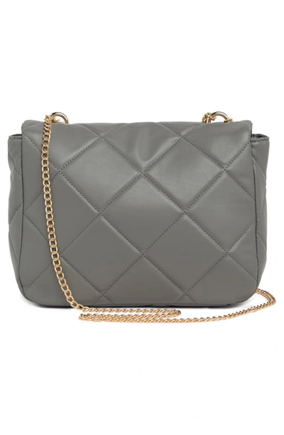 Shop Badgley Mischka Large Quilted Crossbody Bag In Grey