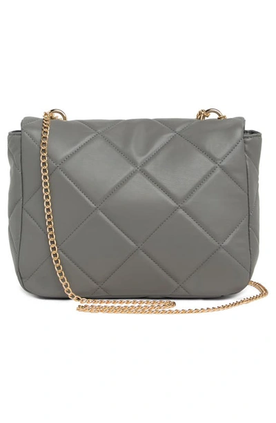 Badgley Mischka Large Quilted Crossbody Bag In Grey