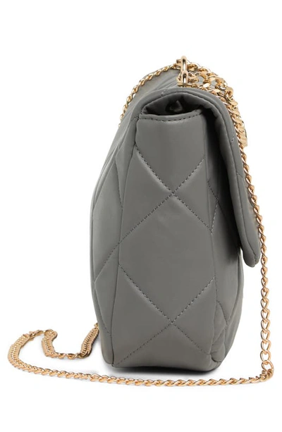 Badgley Mischka Large Quilted Crossbody Bag In Grey