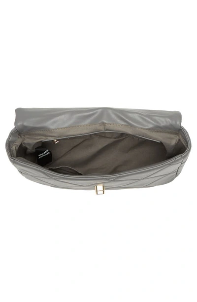 Badgley Mischka Large Quilted Crossbody Bag In Grey