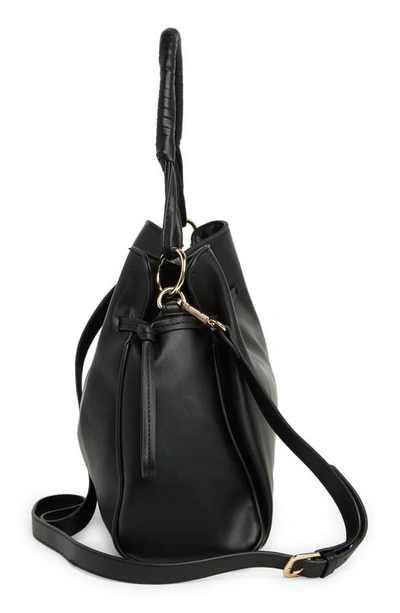 Shop Badgley Mischka Soft Bucket Bag In Black