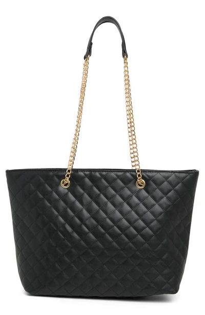 Badgley Mischka Large Quilted Tote Bag In Black
