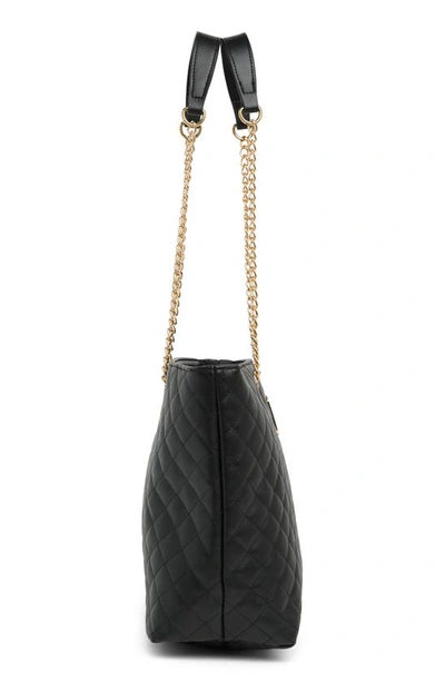 Shop Badgley Mischka Large Quilted Tote Bag In Black