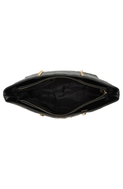 Badgley Mischka Large Quilted Tote Bag In Black