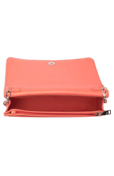 Shop Badgley Mischka Large Quilted Crossbody Bag In Coral