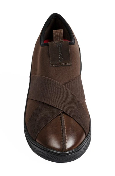 Shop Sandro Moscoloni Criscross Center Seam Slip-on Shoe In Brown