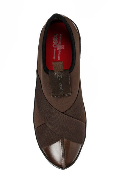 Shop Sandro Moscoloni Criscross Center Seam Slip-on Shoe In Brown