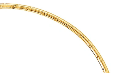 Sterling Forever 14k Rose Gold Vermeil Hammered 2.25" Hoop Earrings In Gold