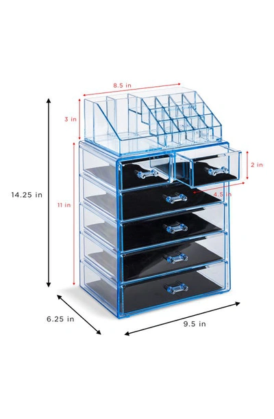 Sorbus Makeup Storage Case Set In Blue
