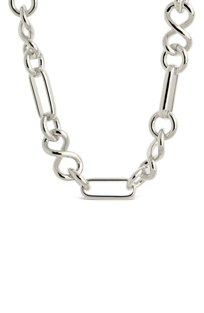 Sterling Forever Infinity Oval Link Chain Necklace In Silver