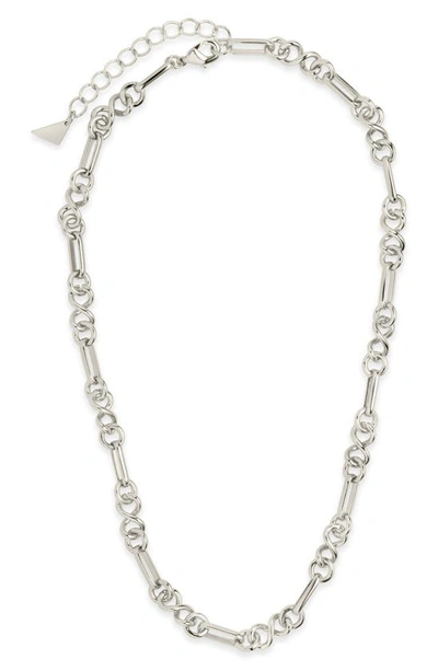 Sterling Forever Infinity Oval Link Chain Necklace In Silver