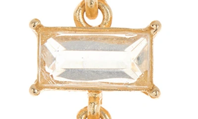 Shop Cara Linear Crystal Drop Earrings In Gold