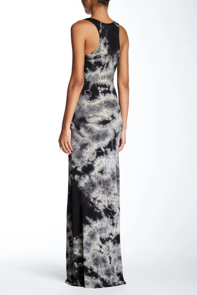 Shop Go Couture Tie-dye Maxi Dress In Black Grey