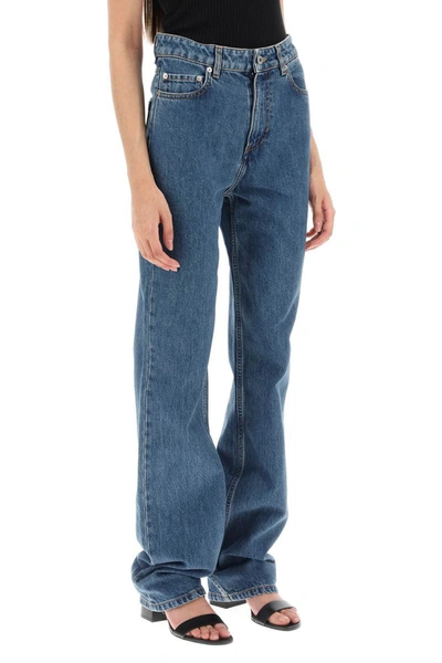 Shop Burberry 'bergen' Loose Jeans With Straight Cut In Blue