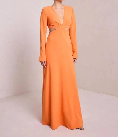 Shop A.l.c Issa Maxi Dress In Vivid Orange In Multi