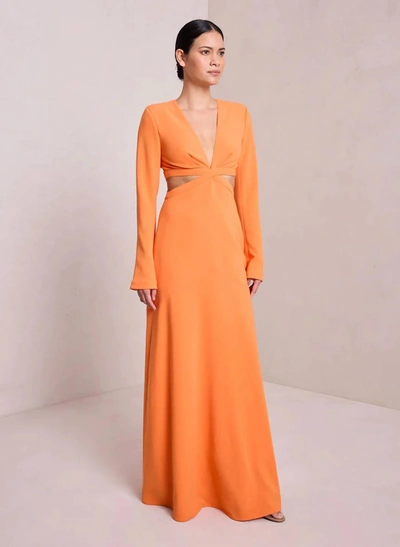 Shop A.l.c Issa Maxi Dress In Vivid Orange In Multi
