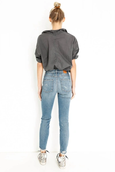 Shop Closed Skinny Pusher Jean In Mid Blue