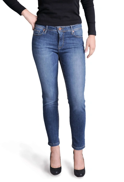 Shop Raffaello Rossi Vic 7/8 Denim Jeans In Blue