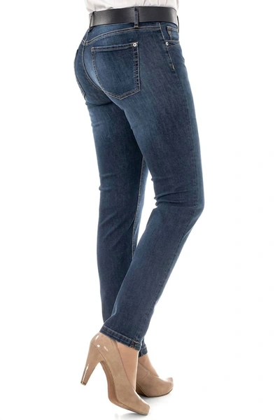 Raffaello Rossi Vic 6/8 Crop Hem Jeans In Authentic Blue In Blue