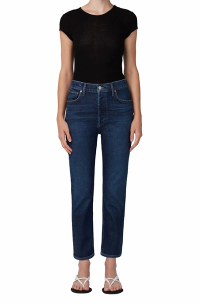 Shop Agolde Riley Crop Jeans In Divided In Multi