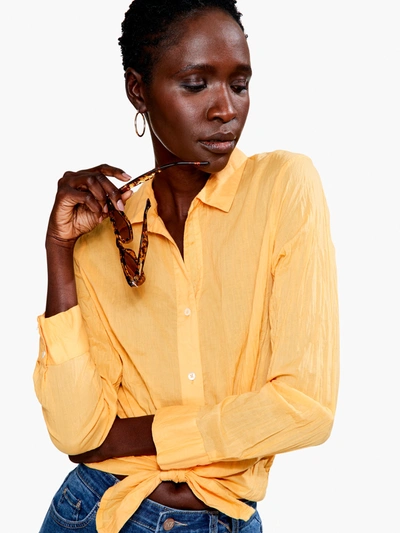 Shop Nic + Zoe Crinkle Shirt In Yellow