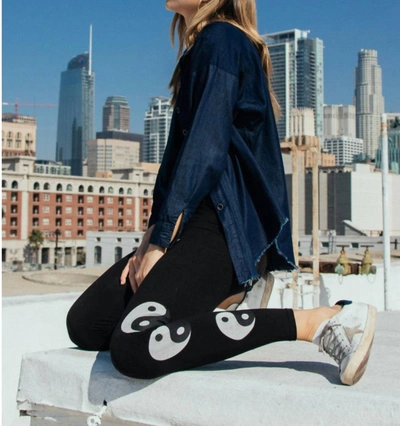 Electric & Rose Sunset Legging In Yinyang Onyx/cloud In Multi