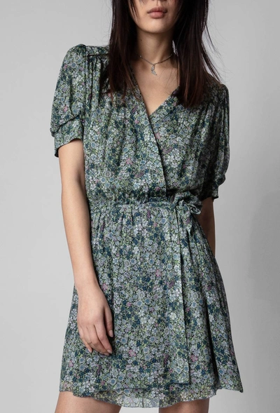 Shop Zadig & Voltaire Betty Floral Wrap Dress In Juane In Multi